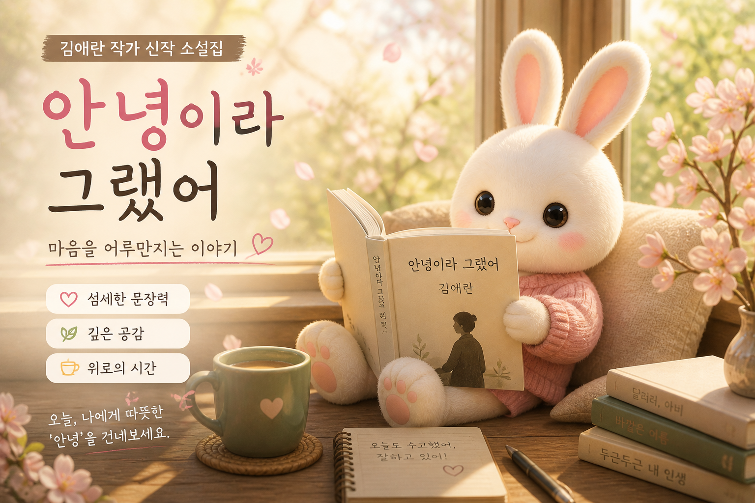 마음을 어루만지는 김애란 작가의 신작, '안녕이라 그랬어' 읽어보셨나요? 📖