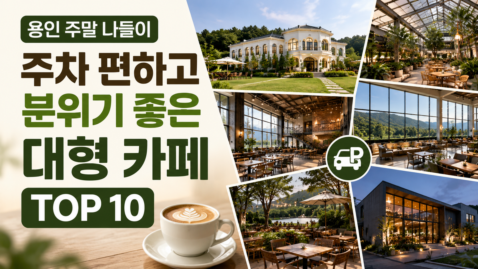 용인 주말 나들이, 주차 편하고 분위기 좋은 대형 카페 TOP 10