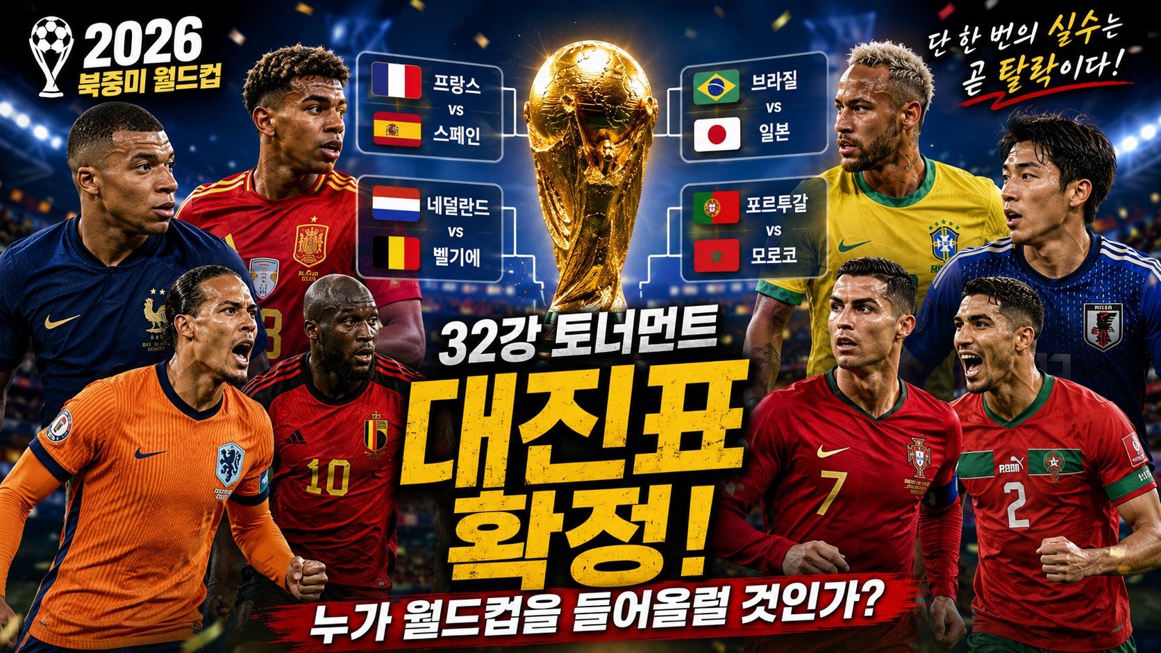 2026 월드컵의 꽃, 32강 토너먼트 대진표 확정! (초보자를 위한 관전 가이드)