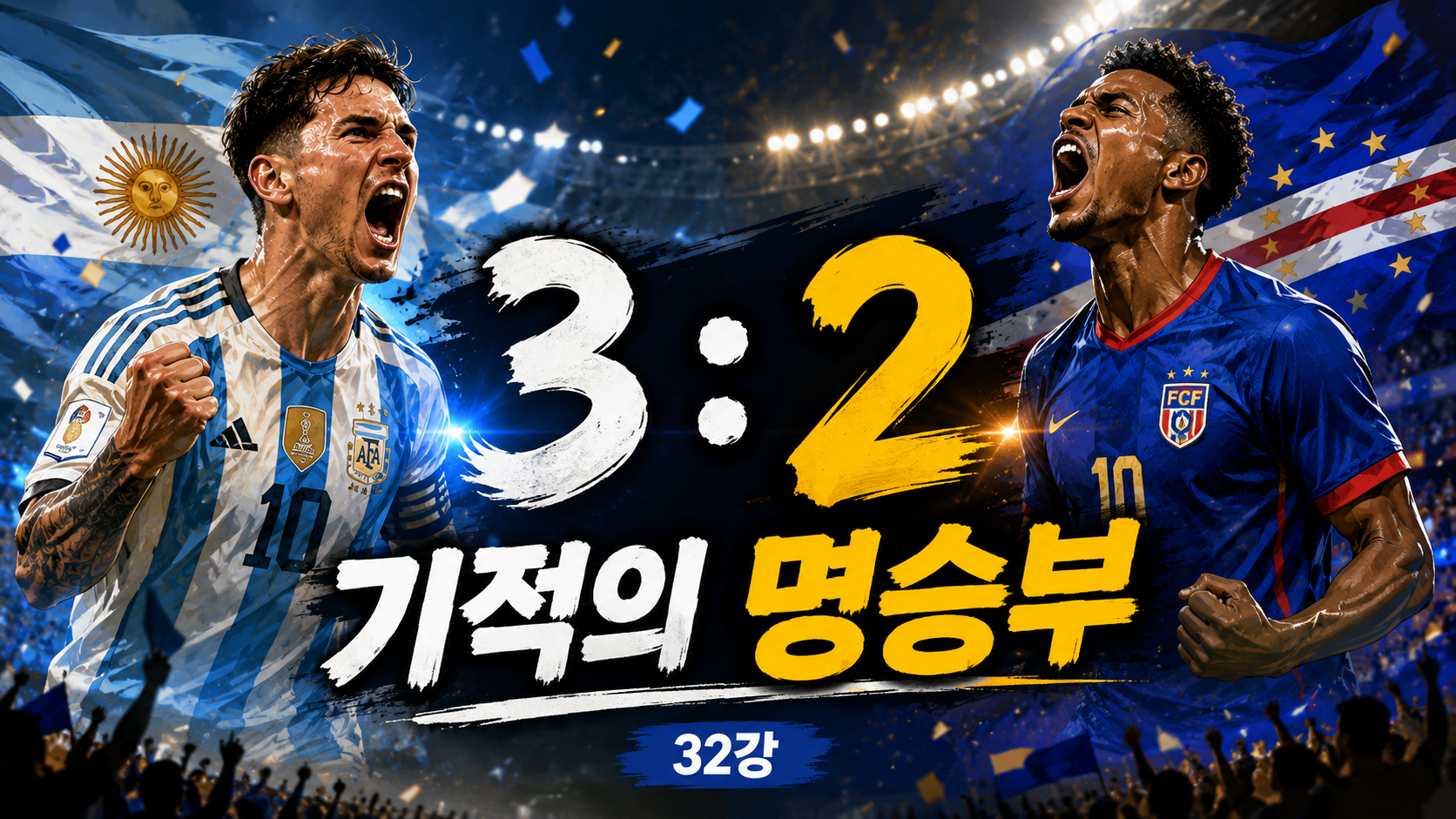 2026 월드컵 32강 다윗과 골리앗의 대결! 아르헨티나 진땀승과 카보베르데의 위대한 도전